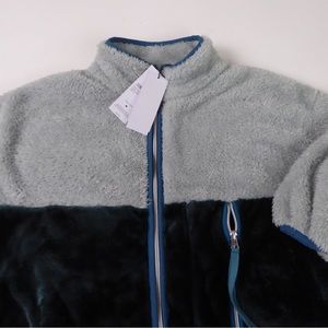 UGG Quilted Full Zip Color Block Marlene Jacket NWT Green Sherpa Women’s